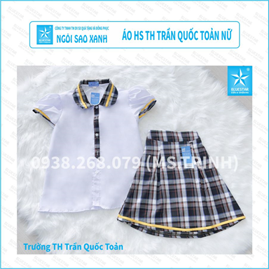 ÁO HỌC SINH NỮ - TIỂU HỌC TRẦN QUỐC TOẢN